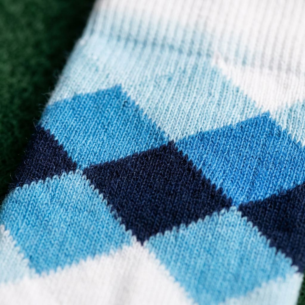 Close-up of Diamonds Socks Box argyle pair
